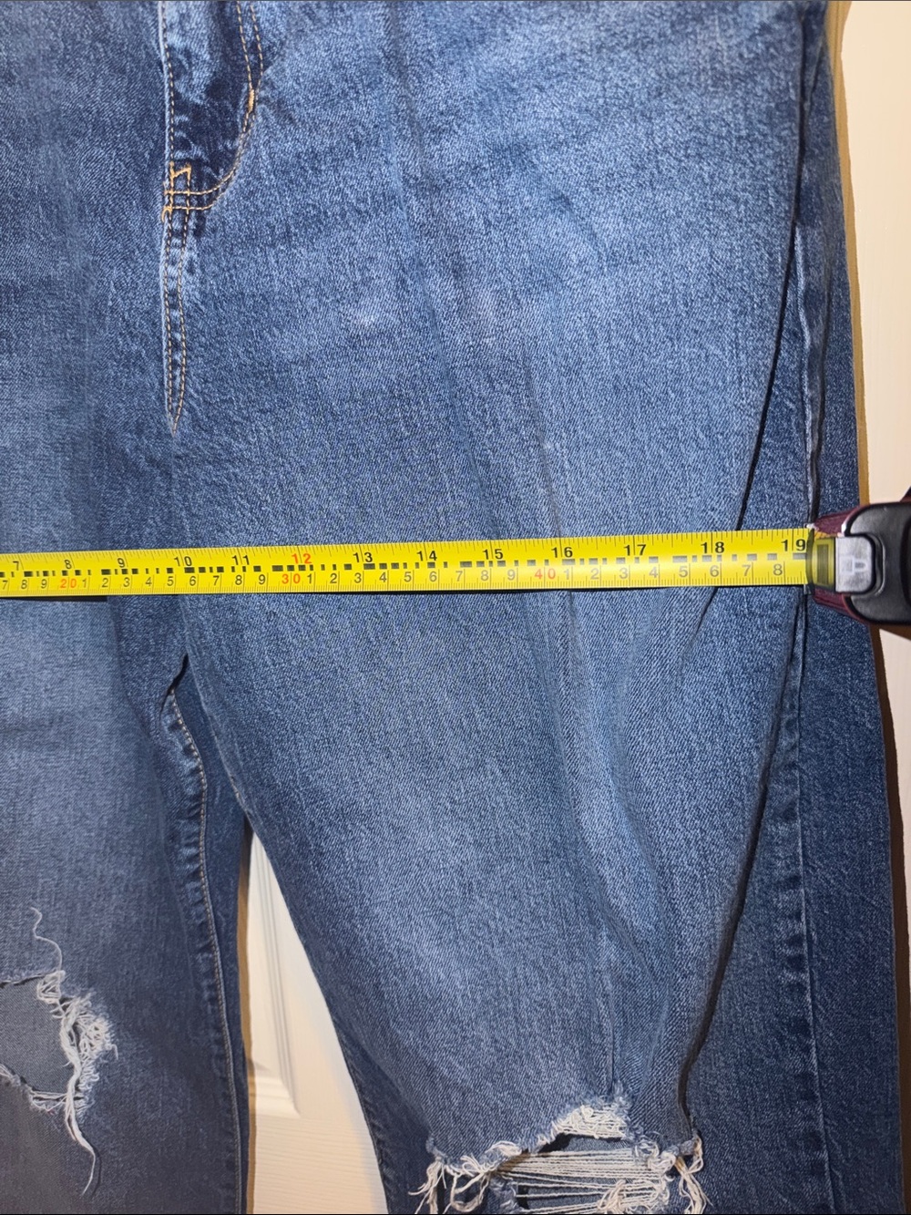 wild fable Dark Blue Distressed Wide-Leg Jeans - Picture 10 of 13